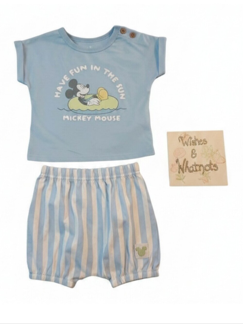 🔥5/$25🔥Disney Baby Blue Summer Set Mickey Donald  Happy Kids Canada 3-6M